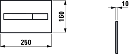Клавиша смыва Laufen installation system матовая, 1 клавиша, пластик, механическая, черная 8.9566.1.716.000.1