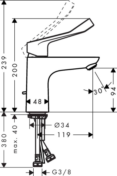 Hansgrohe Focus Смеситель для раковины хром 31911000