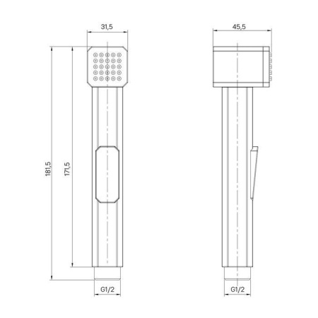 Гигиеническая лейка IDDIS черная матовая Axes AXE1F1Bi20