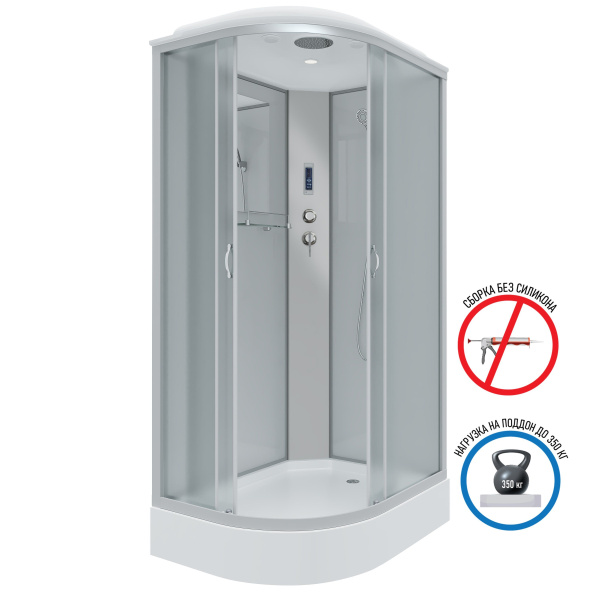 Душевая кабина Niagara Classic NG-3312-14RP 120х80х215, низкий поддон 13 см, стекло матовое