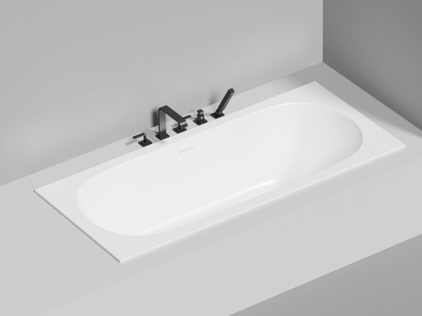 Ванна встраиваемая Salini ORNELLA AXIS KIT 180x80, S-Sense, глянцевый белый 103511G