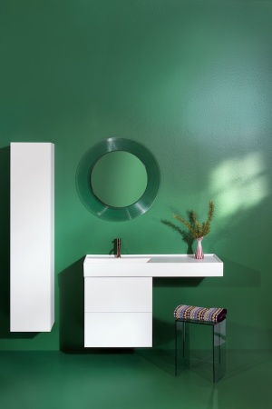 Подвесная раковина Kartell by laufen 120х46х12 см, столешница, правая полка, 3 отв. для смесит, SaphirKeramik 8.1333.2.000.108.1