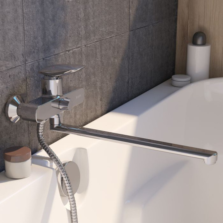Смеситель для ванны с длинным изливом IDDIS Stone STOSB00i10WA