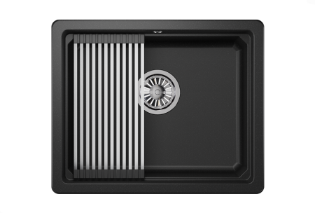Мойка для кухни Granula Kitchen Space 5501U черный, 55х45 см, прямоугольная
