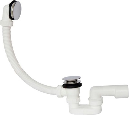 Автоматический слив-перелив для ванны PlastBrno EVK0150 Click-Clack, метал 40/50, L=55 см