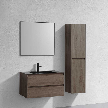 Тумба под раковину Vincea Luka 800 подвесная, 2 выкатных ящика soft-close, R.Oak