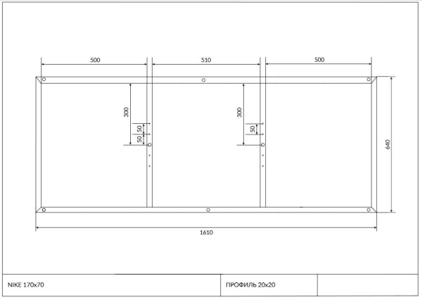 Рама для ванны Cersanit NIKE 170, K-RW-NIKE*170n