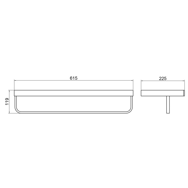 Полка для полотенец Timo Petruma 15258/17, матовое золото