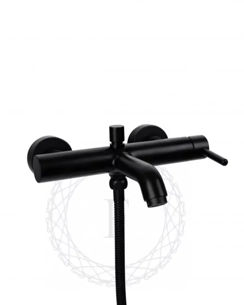 Смеситель для ванны с душем FILARETE Roun FL2120 (Черный матовый)