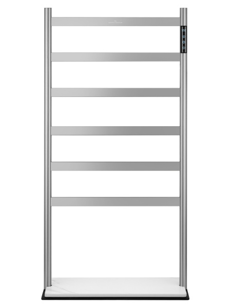 Полотенцесушитель электрический напольный WONZON & WOGHAND, Брашированный никель (WW-A406-BR)