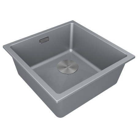 Мойка LUMI 45UNI-SKEW, IT-GRANIT, LU45SK-GRM, серый металлик, 455х440, Paulmark