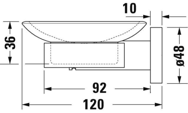 Мыльница Duravit D-Code справа 0099181000
