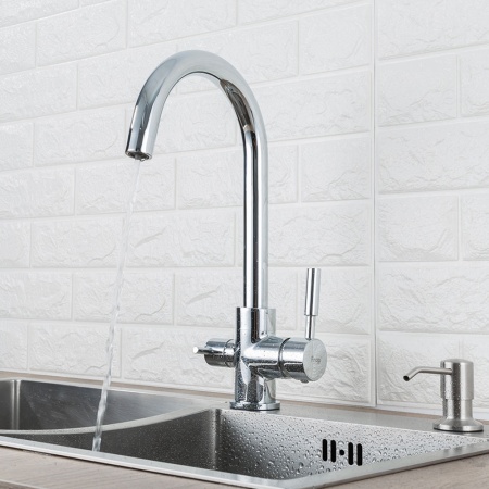 Смеситель для кухни с подключением фильтра FRAP F4352, хром