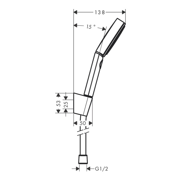 Hansgrohe Pulsify Select S Душевой набор с держателем 105 3jet Relaxation. шланг 125 см хром 24302000