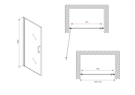 Душевая дверь ABBER Sonnenstrand AG04100B