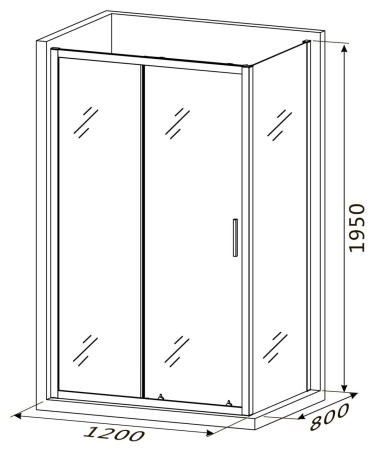 Душевой уголок Roxen Caspia 55060-120B (120*80*195)