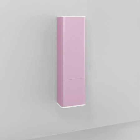 Шкаф-пенал для ванной Jorno Pastel 125 Pas.04.125/P/PI розовый