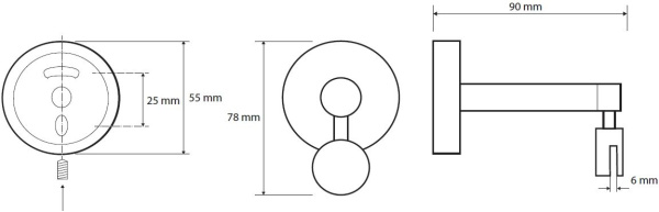 Держатель для откидного зеркала Bemeta Omega 301501131