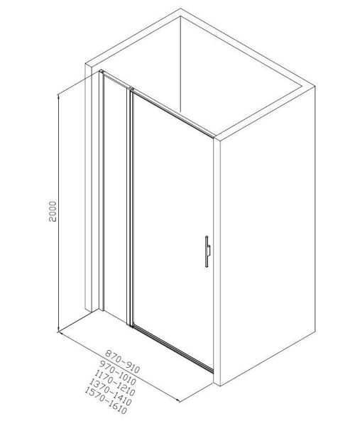 Душевая дверь Allen Brau Priority 160 3.31038.BA серебро браш