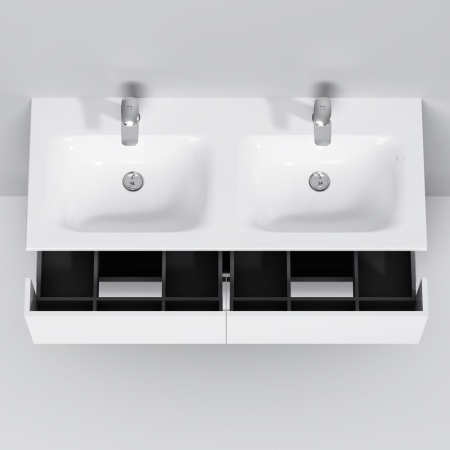 M70AWCD1202WG Spirit V2.0, Раковина мебельная AM.PM, керамическая, 120 см, встроенная, цвет: белый, глянец