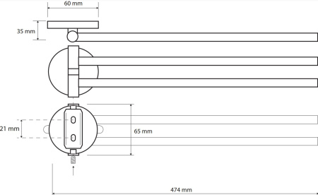 Держатель для полотенец Bemeta Alfa 102404101