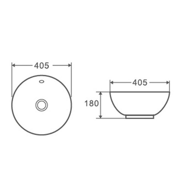 Раковина чаша D&K Matrix DT1390516, белый