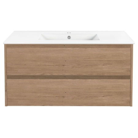 Тумба под раковину Vincea Gio 100 подвесная, 2 выкатных ящика soft-close, N.Oak