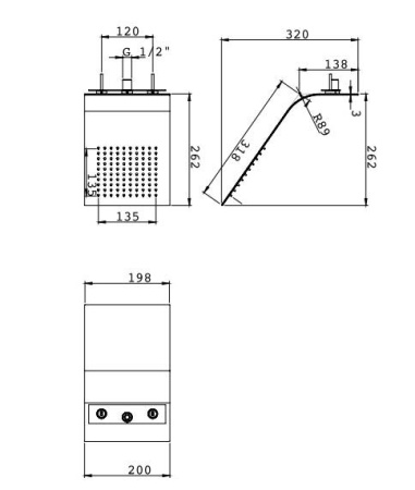 Верхний душ Webert Aria AC0984845, полированная сталь