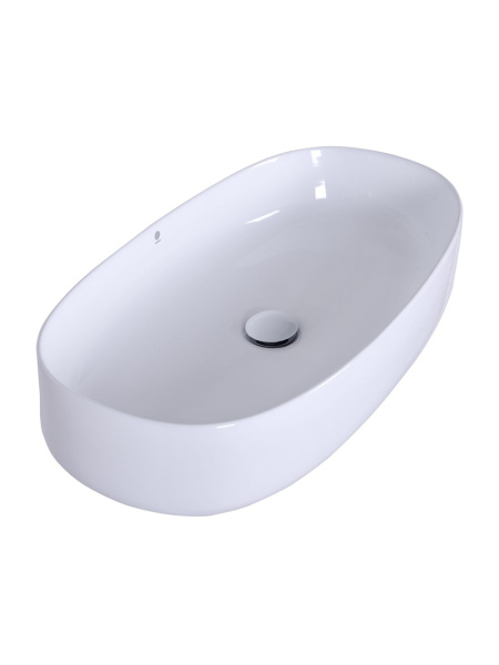 Раковина накладная Orange B07-675W санфарфор, белый глянец