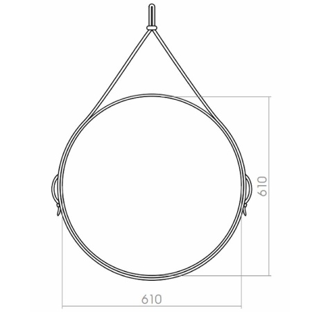 Зеркало Silver Mirrors Kapitan d610 ФР-00002247 коричневая кожа