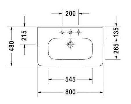 Раковина Duravit DuraStyle 80x48 2320800000