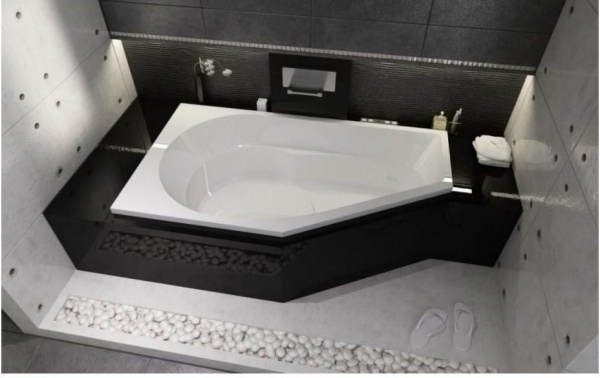 Акриловая ванна с усиленным каркасом и сифоном Riho Yukon 160x90 R BA3400500000000