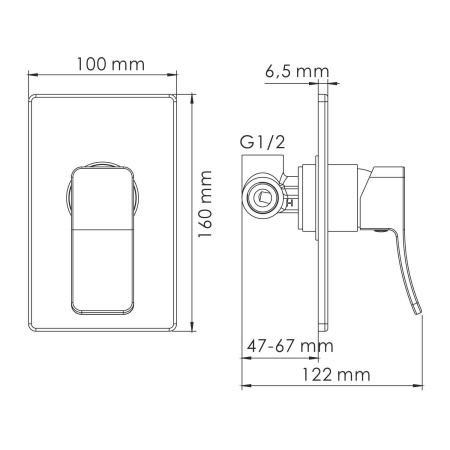 Смеситель для душа WasserKRAFT Aller 10651
