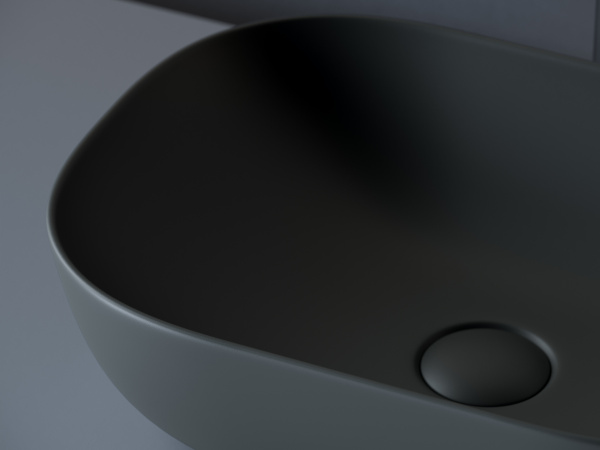 Умывальник Ceramicanova чаша накладная прямоугольная (цвет Капучино Матовый) Element 455x325x135мм