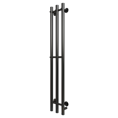 Полотенцесушитель Электрич. с/т GROIS Trio GR-138 190х1200 П3 RAL 9005 R черный матовый