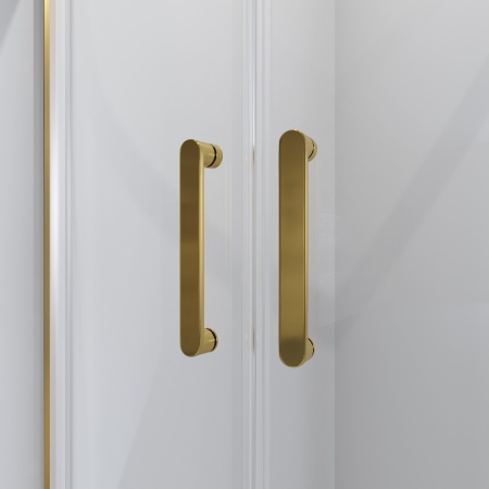 Душевое ограждение Niagara Nova NG-6406-08 GOLD 90x90x190 полукруг, двери раздвижные