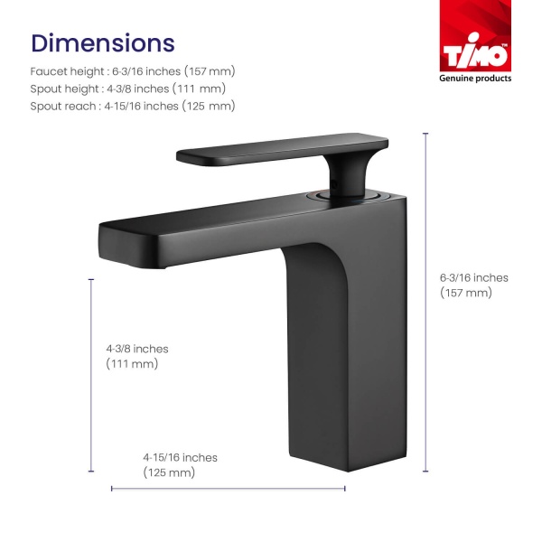 Смеситель для раковины с гигиеническим душем TIMO Torne 4360/03G, черный