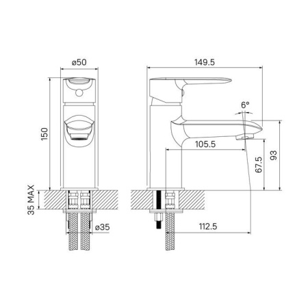 Смеситель для раковины IDDIS Cuba CUBSB00i01
