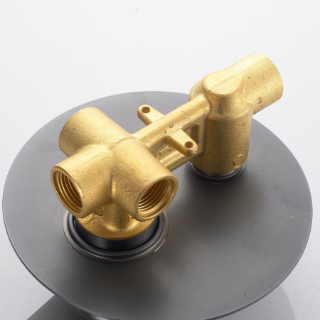 Душевая система встраиваемая Shevanik S4135T, оружейная сталь