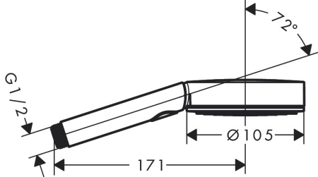 Hansgrohe Pulsify Select S Ручной душ 105 3jet Relaxation черный матовый 24110670
