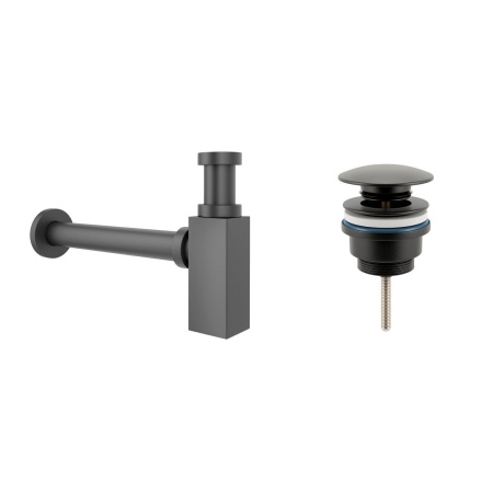Комплект 3 в 1 Lavinia Boho Bathroom Sink 21520450: врезная фарфоровая раковина 60 см, металлический сифон, донный клапан