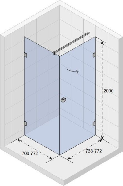 Душевой уголок Riho SZ Scandic NXT X201 80х80 R GX02022B2