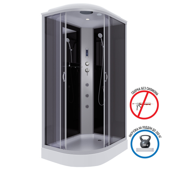 Душевая кабина Niagara Classic NG-3512-14RF 120х80х215, низкий поддон 13 см, стекло тонированное