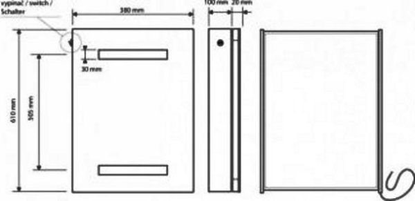 Зеркало-шкаф Bemeta Hotel 40 127401729 хром матовый