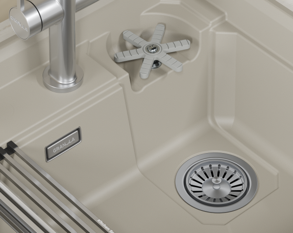 Мойка для кухни Granula Kitchen Space Rinzer 5807R креман, 58х52 см, прямоугольная