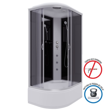 Душевая кабина Niagara Classic NG-2510-14RG 120х80х215, высокий поддон 40 см, стекло тонированное