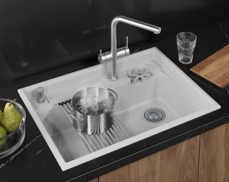 Мойка для кухни Granula Kitchen Space Rinzer 7308R арктик, 73х52 см, прямоугольная