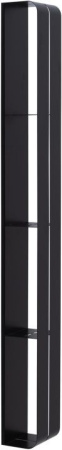 Полка Aquanet Магнум 15x130 черная матовая, вертикальная