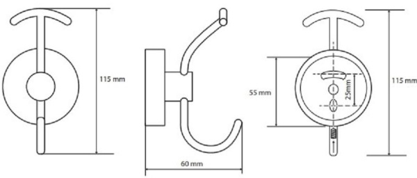 Крючок для полотенец Bemeta Omega 104105252