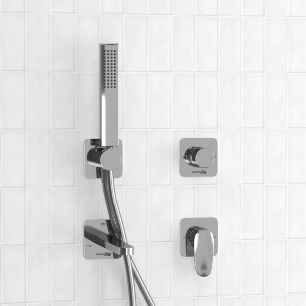 Встраиваемый комплект для ванны WasserKRAFT с лейкой и изливом A3151.268.270.271.087.103